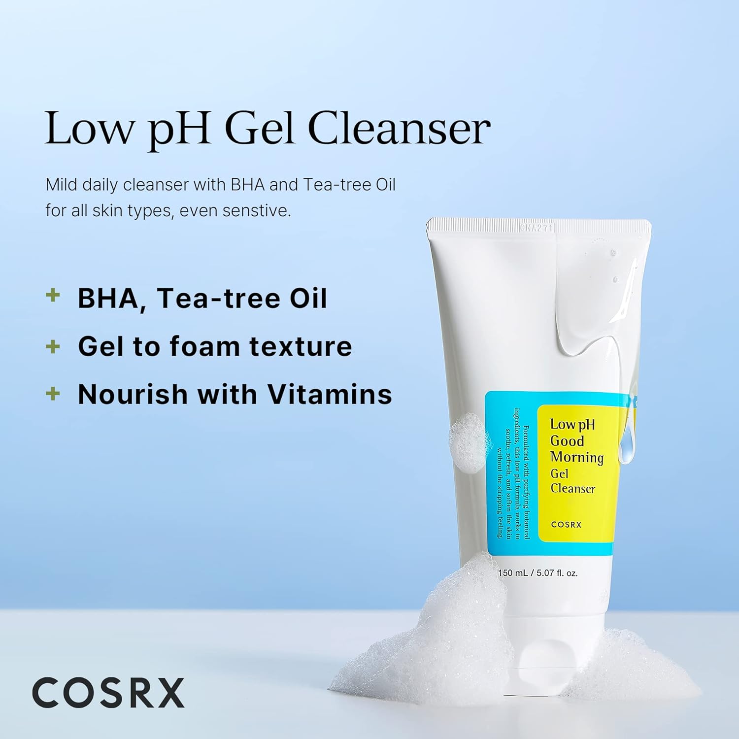 [COSRX] Low pH Good Morning Cleanser (5.07 fl.oz / 150ml)