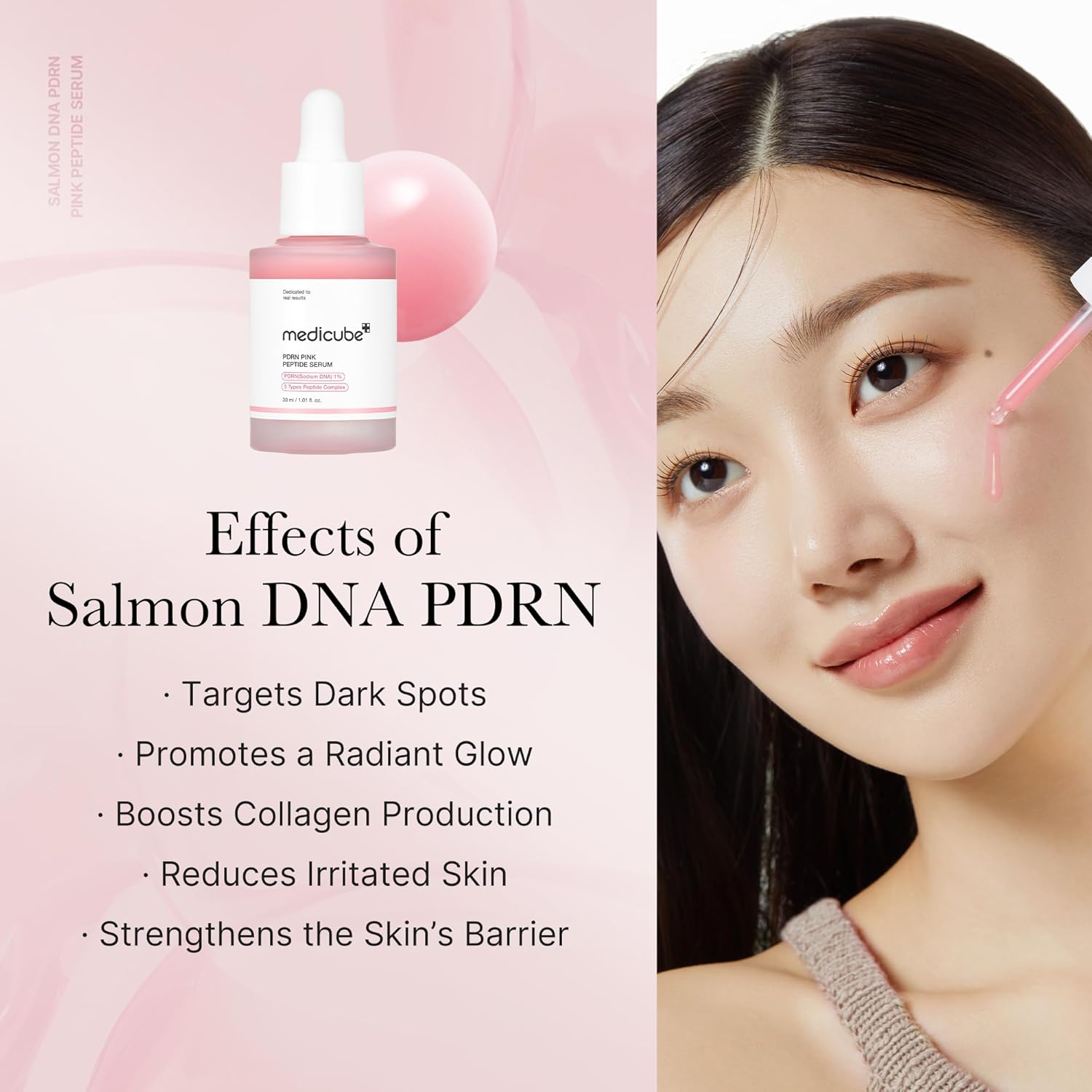 [Medicube] Salmon DNA PDRN Pink Peptide Serum (1.01 fl.oz / 30ml)